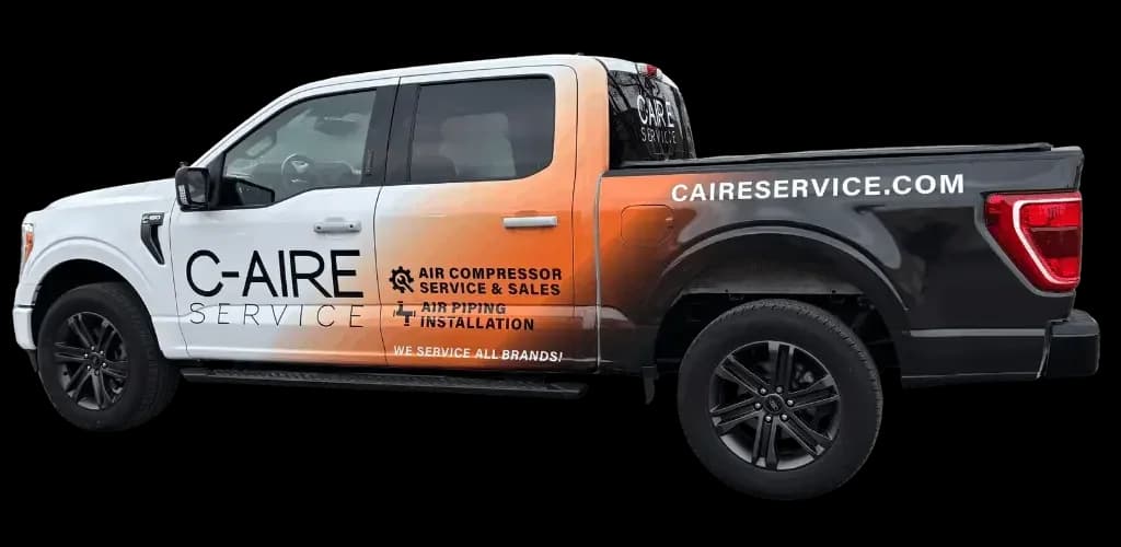 C-Aire Service truck on the road