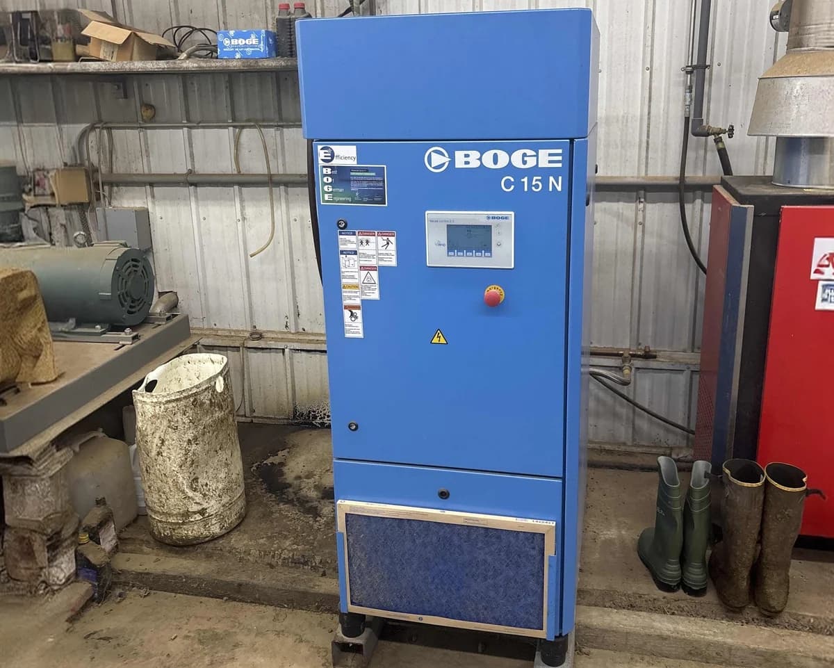 BOGE C15N Rotary Screw Compressor installed at Farm Operation in Princeton, MN